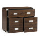 Campaign Style Dark Santos Rosewood Filing Cabinet