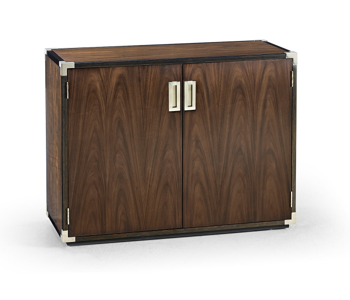 Campaign Style Dark Santos Rosewood Storage Cabinet