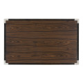 Campaign Style Dark Santos Rosewood Bedside Cabinet
