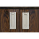 Campaign Style Dark Santos Rosewood Bedside Cabinet