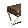 Campaign Style Dark Santos Rosewood Flip-Top Desk