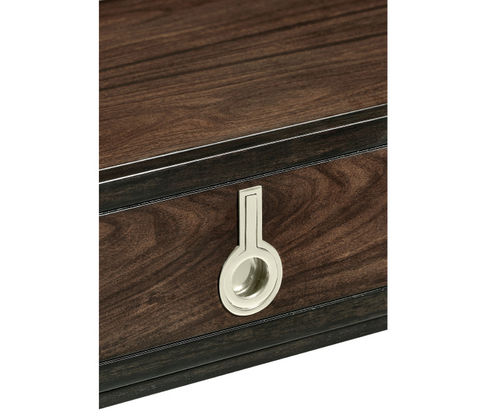 Campaign Style Dark Santos Rosewood Flip–Top Desk