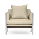 Campaign Style Dark Santos Rosewood Sofa Chair, Upholstered in MAZO Campaign Style Dark Santos Rosewood Sofa Chair, Upholstered in MAZO