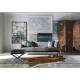 Campaign Style Dark Santos Rosewood Sofa, Upholstered in MAZO Campaign Style Dark Santos Rosewood Sofa, Upholstered in MAZO