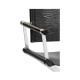 Campaign Style Dark Santos Rosewood Directors Chair, Upholstered in Faux Black Croc Leather Campaign Style Dark Santos Rosewood Directors Chair, Upholstered in Faux Black Croc Leather