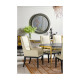 Asian Fusion White Gloss & Stainless Steel Dining Side Chair, Upholstered in Silver Silk Asian Fusion White Gloss & Stainless Steel Dining Side Chair, Upholstered in Silver Silk