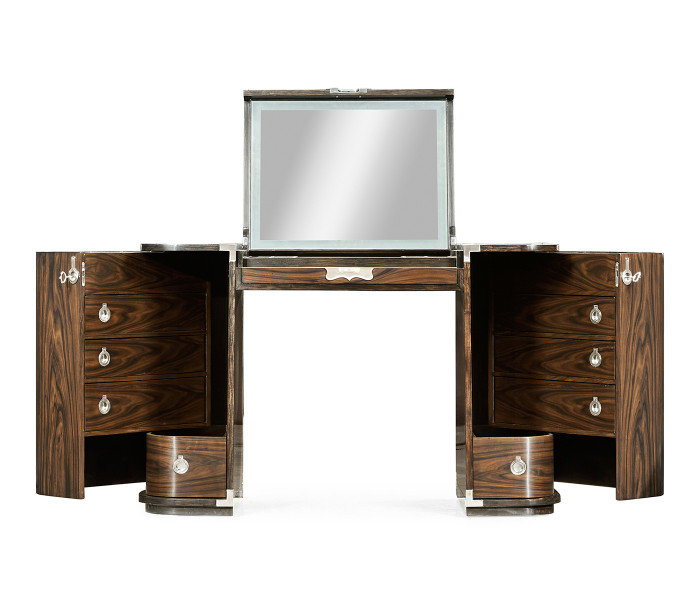 Campaign Style Dark Santos Rosewood Dressing Table