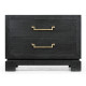 Fusion Ebonized Oak Nightstand with Drawers