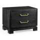 Fusion Ebonized Oak Nightstand with Drawers