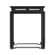 Fusion Smoky Black End Table with Marble Top