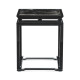 Fusion Smoky Black End Table with Marble Top