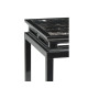 Fusion Smoky Black End Table with Marble Top