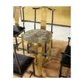 Fusion Rectangular Chinoiserie Antique Etched Brass Dining Table 87