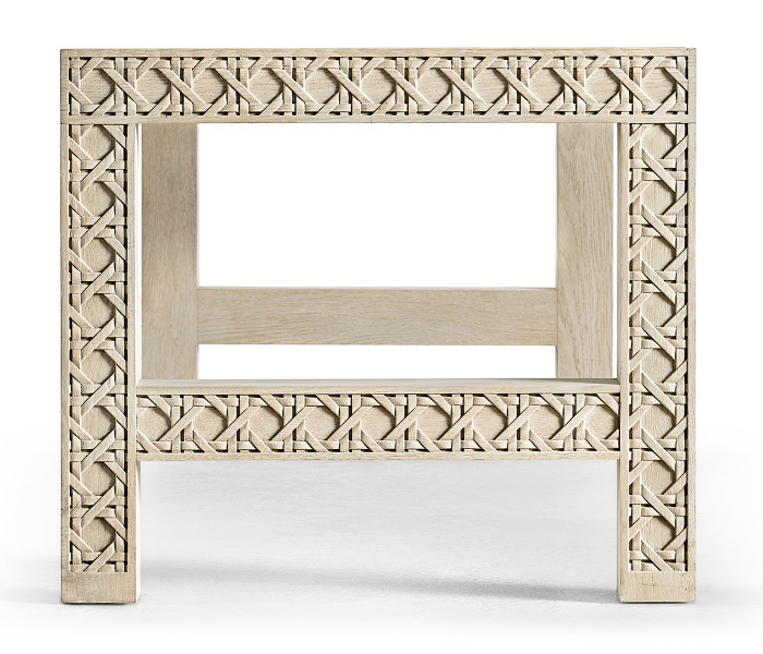 Cnoidal Cane Carved Cocktail Table Cnoidal Cane Carved Cocktail Table