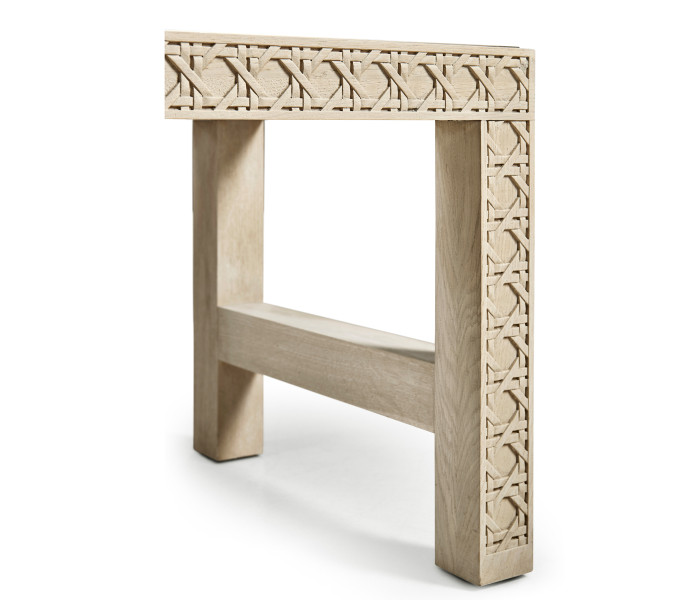 Cnoidal Cane Carved Cocktail Table Cnoidal Cane Carved Cocktail Table