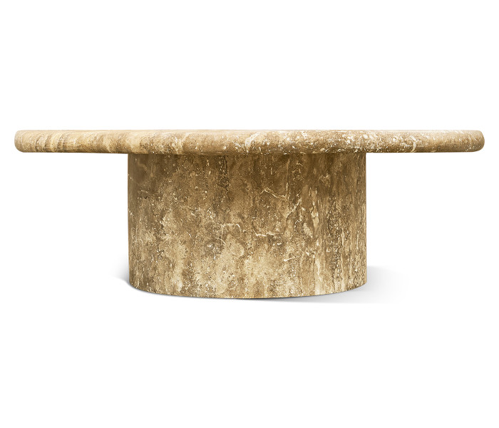 Guyot Travertine Cocktail Table