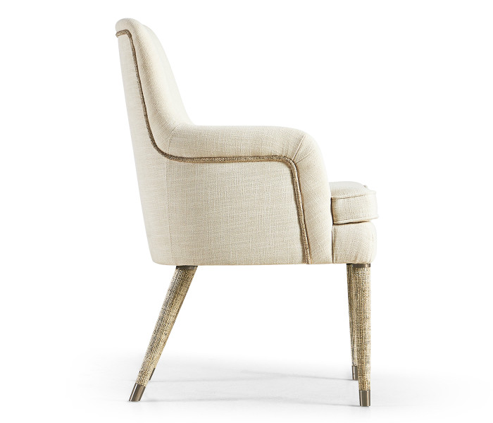 Shoal Linen & Grasscloth Host Chair
