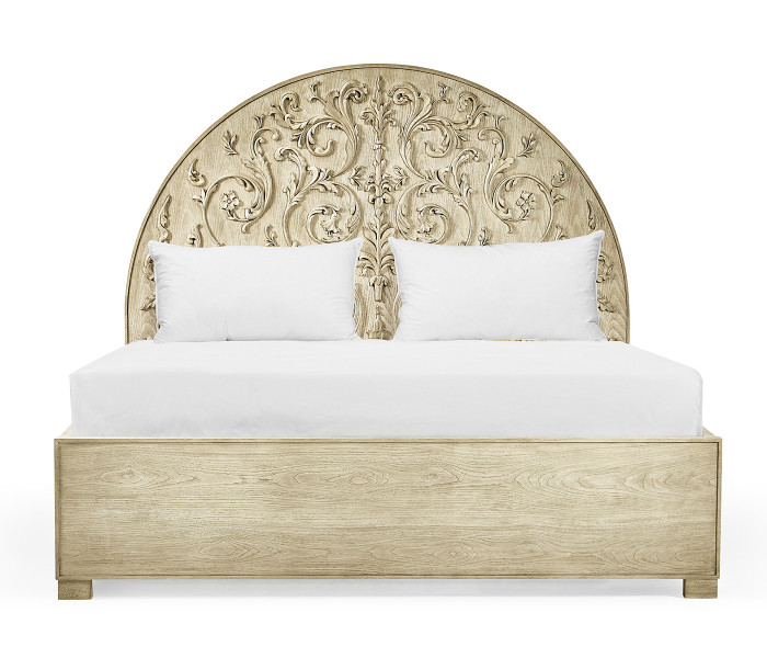 Moon Flower Carved Bed Moon Flower Carved Bed