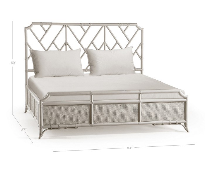 Tropical Tracery Chippendale Bamboo Bed