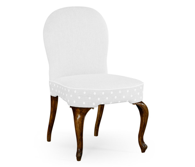 Gunby Grey Fruitwood Dining Side Chair, Upholstered in COM