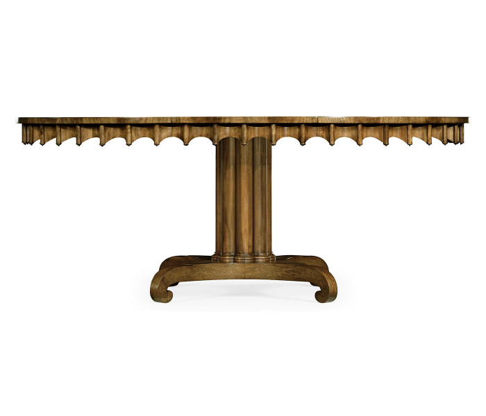 54" Longwood Round–to–Oval Mahogany Dining Table