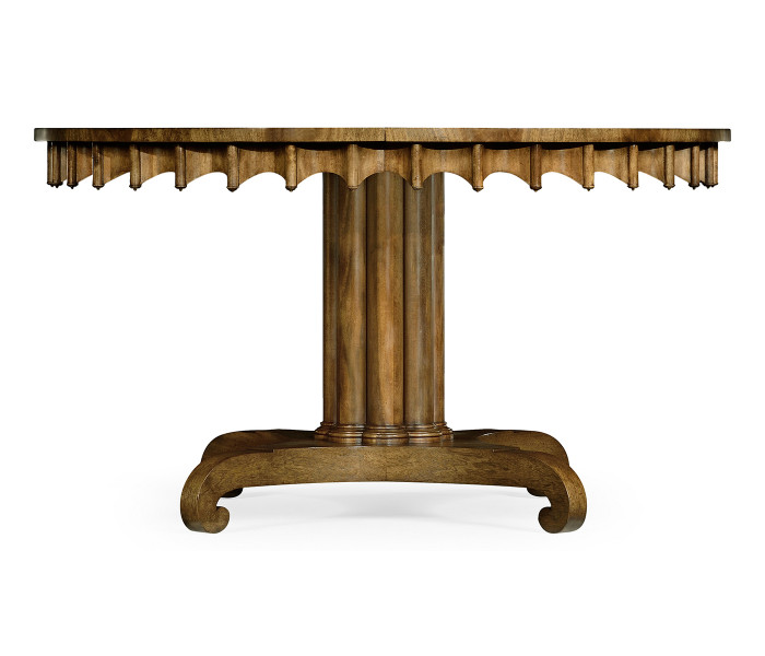 54" Longwood Round–to–Oval Mahogany Dining Table