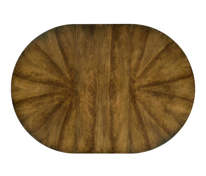 54" Longwood Round–to–Oval Mahogany Dining Table