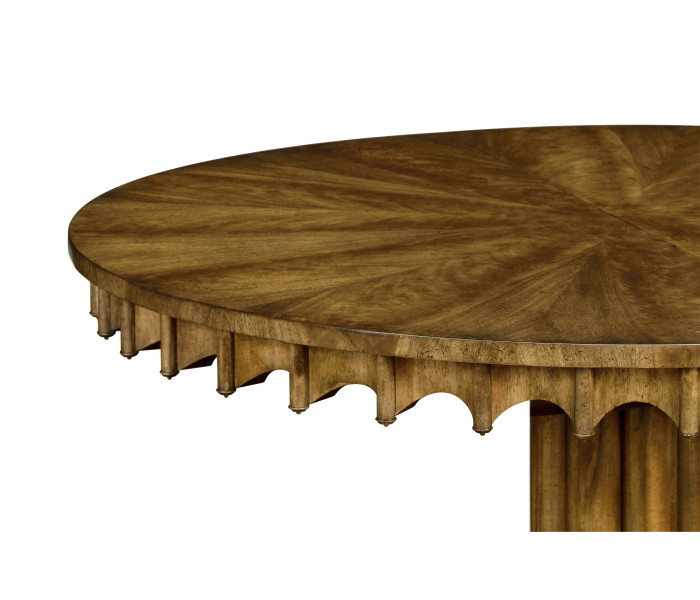 54" Longwood Round–to–Oval Mahogany Dining Table