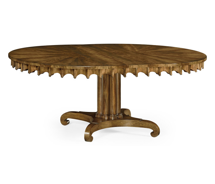 54" Longwood Round–to–Oval Mahogany Dining Table