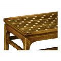 Leyburn Natural Acacia & Polka Dot Mini Table