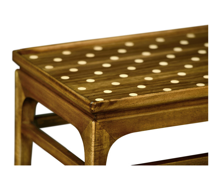 Leyburn Natural Acacia & Polka Dot Mini Table