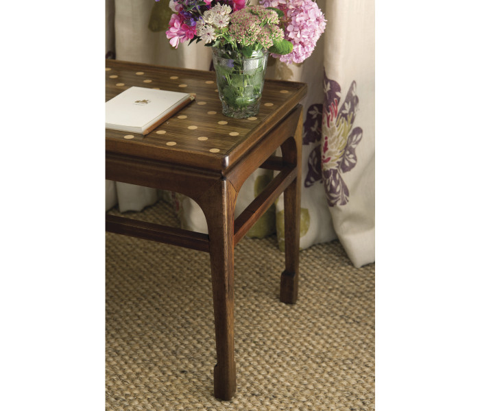 Leyburn Natural Acacia & Polka Dot Mini Table