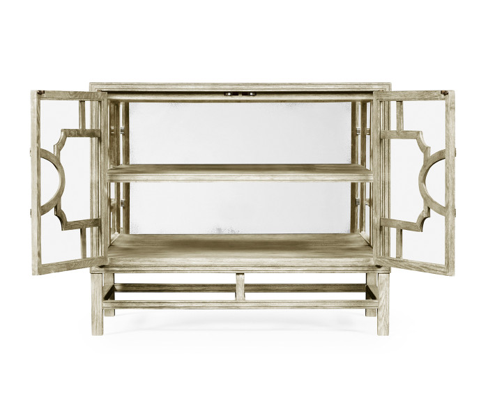 Hewlett Grey Oak Glazed Cabinet