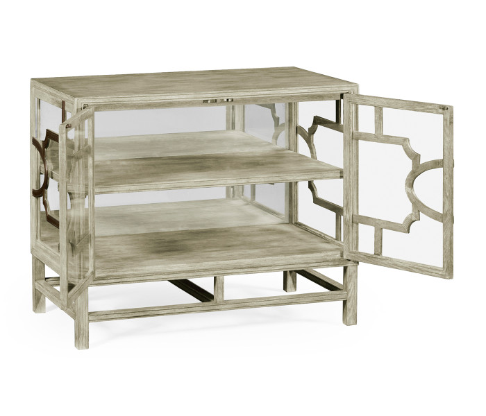 Hewlett Grey Oak Glazed Cabinet