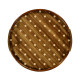 Large Circular Natural Acacia & Polka Dot Tray