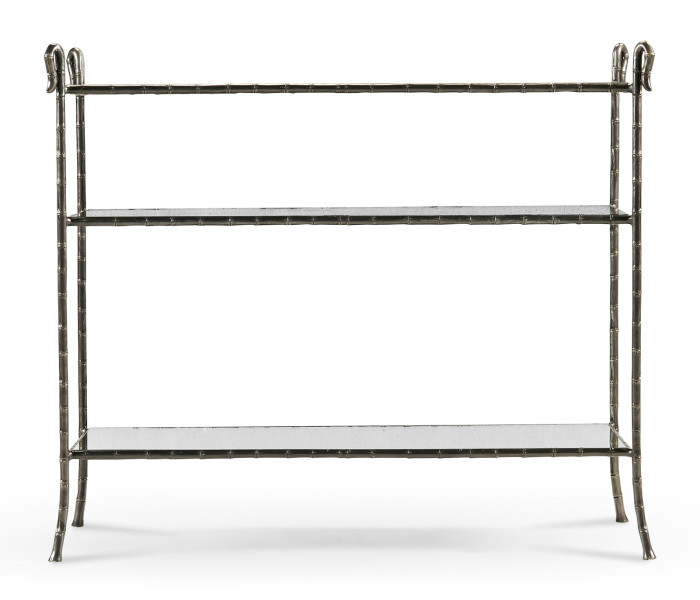 Grotto Three Tier Antique Brass Console Grotto Three Tier Antique Brass Console