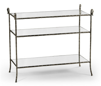 Grotto Three Tier Antique Brass Console