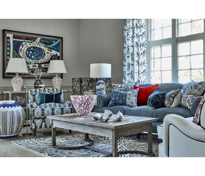 Octavian White & Blue Screen Panels