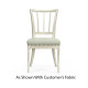 Bywater Washed Acacia Carver Side Chair, Upholstered in COM