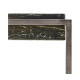 Rectangular Iron Cocktail Table with a Black Marble Top