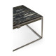 Rectangular Iron Cocktail Table with a Black Marble Top