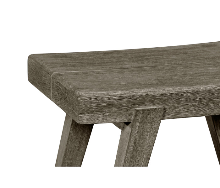 Small Rectangular Grey Stool