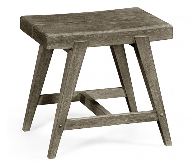 Small Rectangular Grey Stool