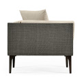 Dark Grey Rattan Corner Sofa Sectional 36
