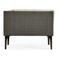 Dark Grey Rattan Corner Sofa Sectional 36