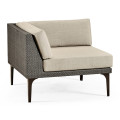 Dark Grey Rattan Corner Sofa Sectional 36