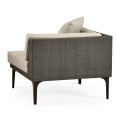 Dark Grey Rattan Corner Sofa Sectional 36
