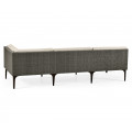 Dark Grey Rattan Left Three-Seat Sofa Sectional 98