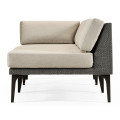 Dark Grey Rattan Right Three-Seat Sofa Sectional 98