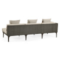 Dark Grey Rattan Right Three-Seat Sofa Sectional 98